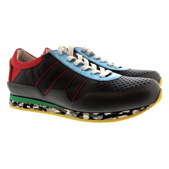 Dolce & Gabbana Men's Multi-Color Lace-Up Sneakers Camouflage Sole -EU40